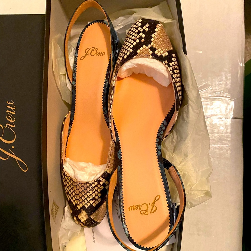 J Crew 6.5 slingback pumps